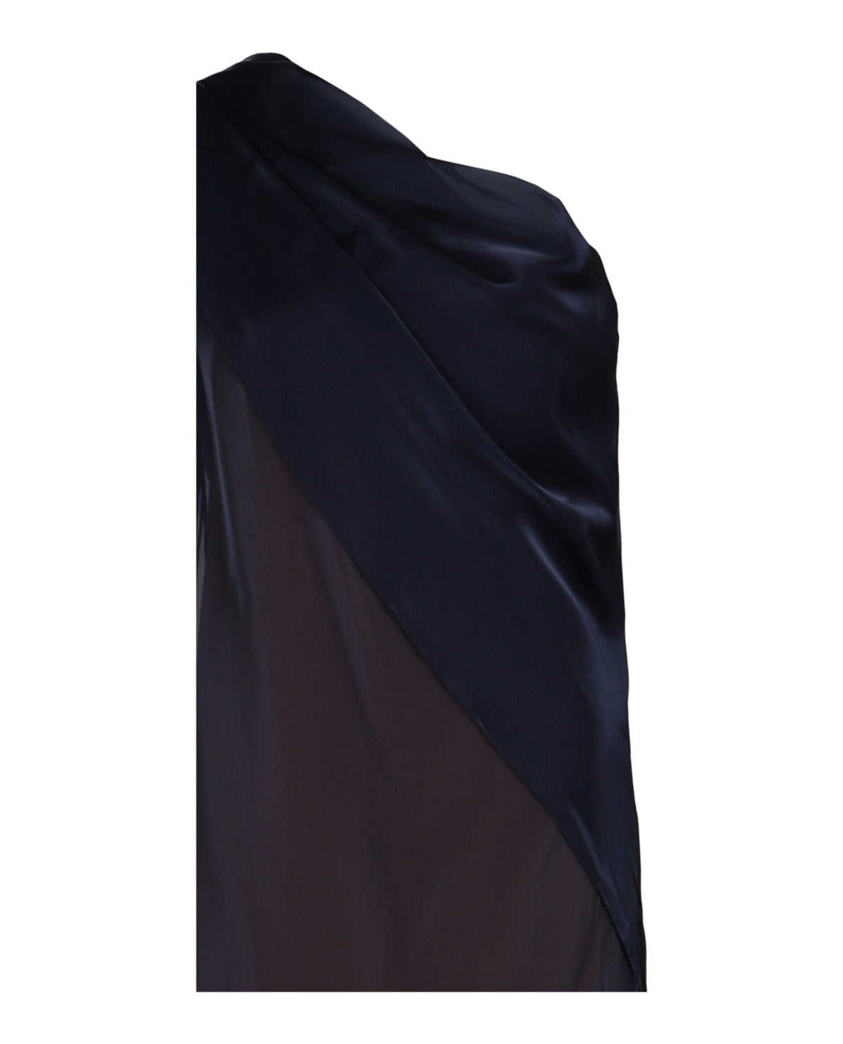 Ferragamo Womens Sheer Draped One-Shoulder Mini Shift Dress