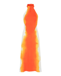 Ferragamo Womens Abstract-Print Halterneck Dress