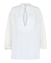 Ferragamo Womens Hooded V-Neck Tunic