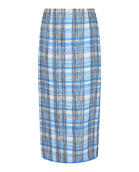 Ferragamo Womens Plaid Print Maxi Skirt