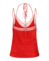 Ferragamo Womens Satin V-Neck Camisole