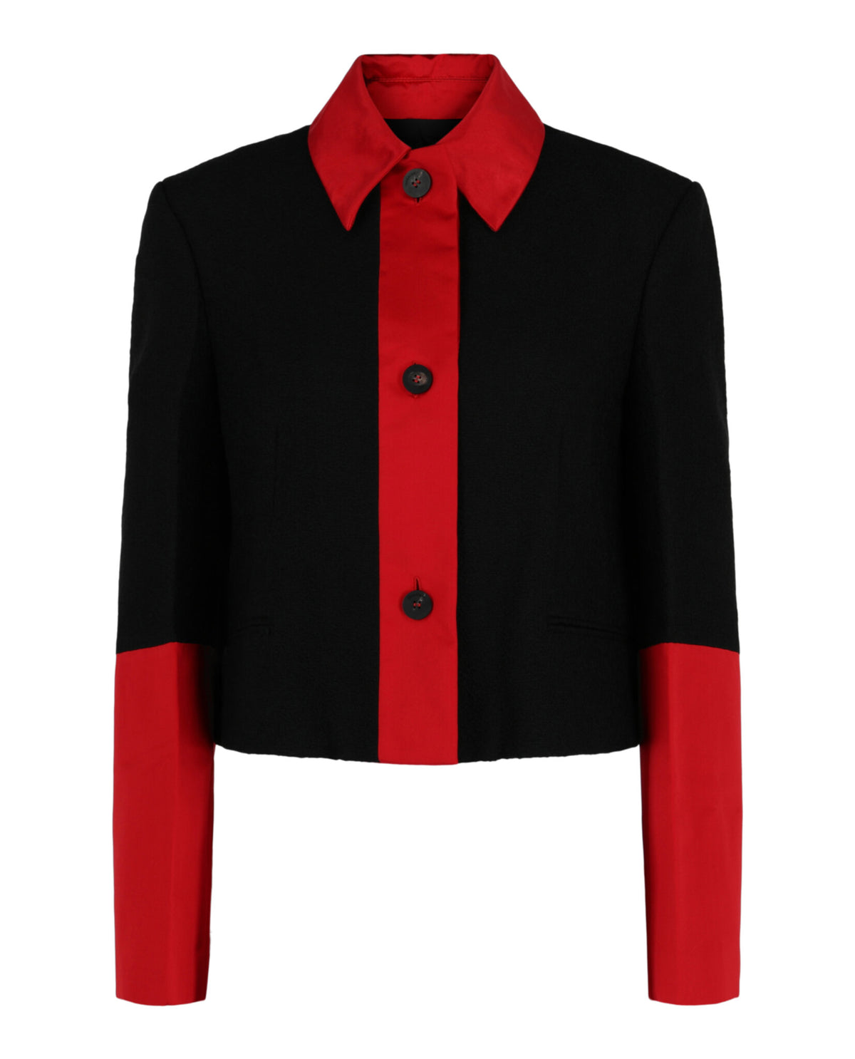 Ferragamo Womens Colorblock Collared Jacket