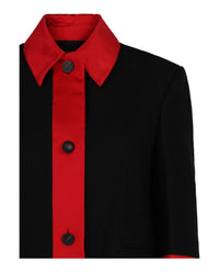 Ferragamo Womens Colorblock Collared Jacket