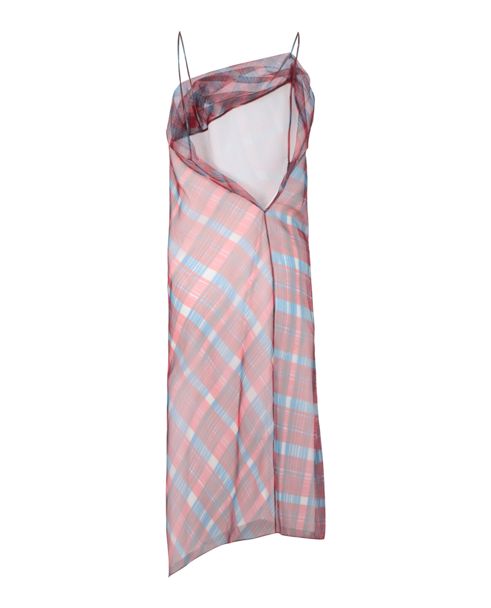Ferragamo Womens Plaid Asymmetrical Dress