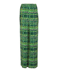 Ferragamo Womens Geo Silk Wide-Leg Pants