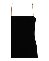 Ferragamo Womens Midi Tube Dress With Twisted Chain Straps