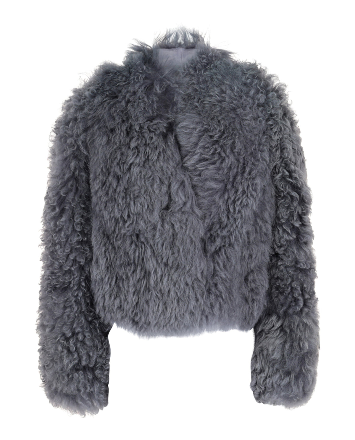 Ferragamo Womens Shearling Cropped Jacket