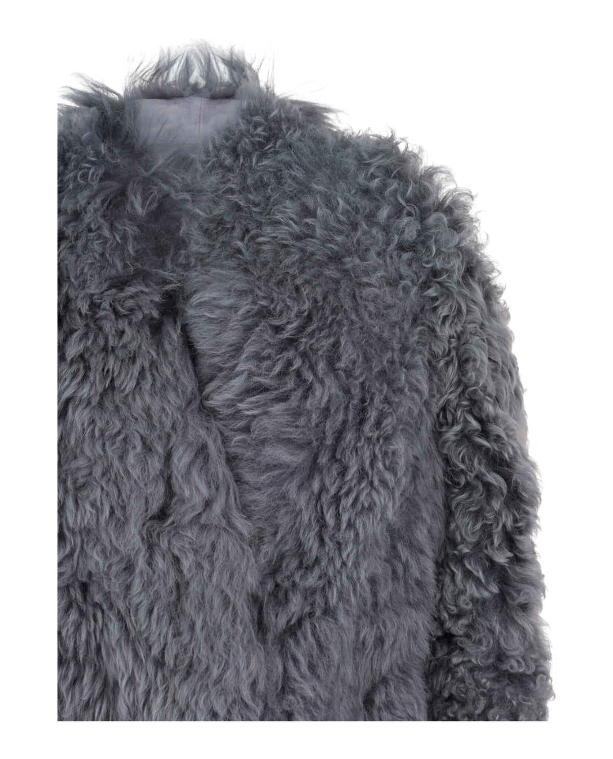 Ferragamo Womens Shearling Cropped Jacket