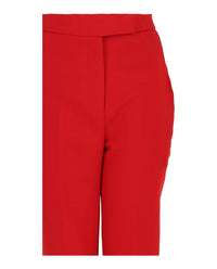 Ferragamo Womens Straight Leg Wool Trousers