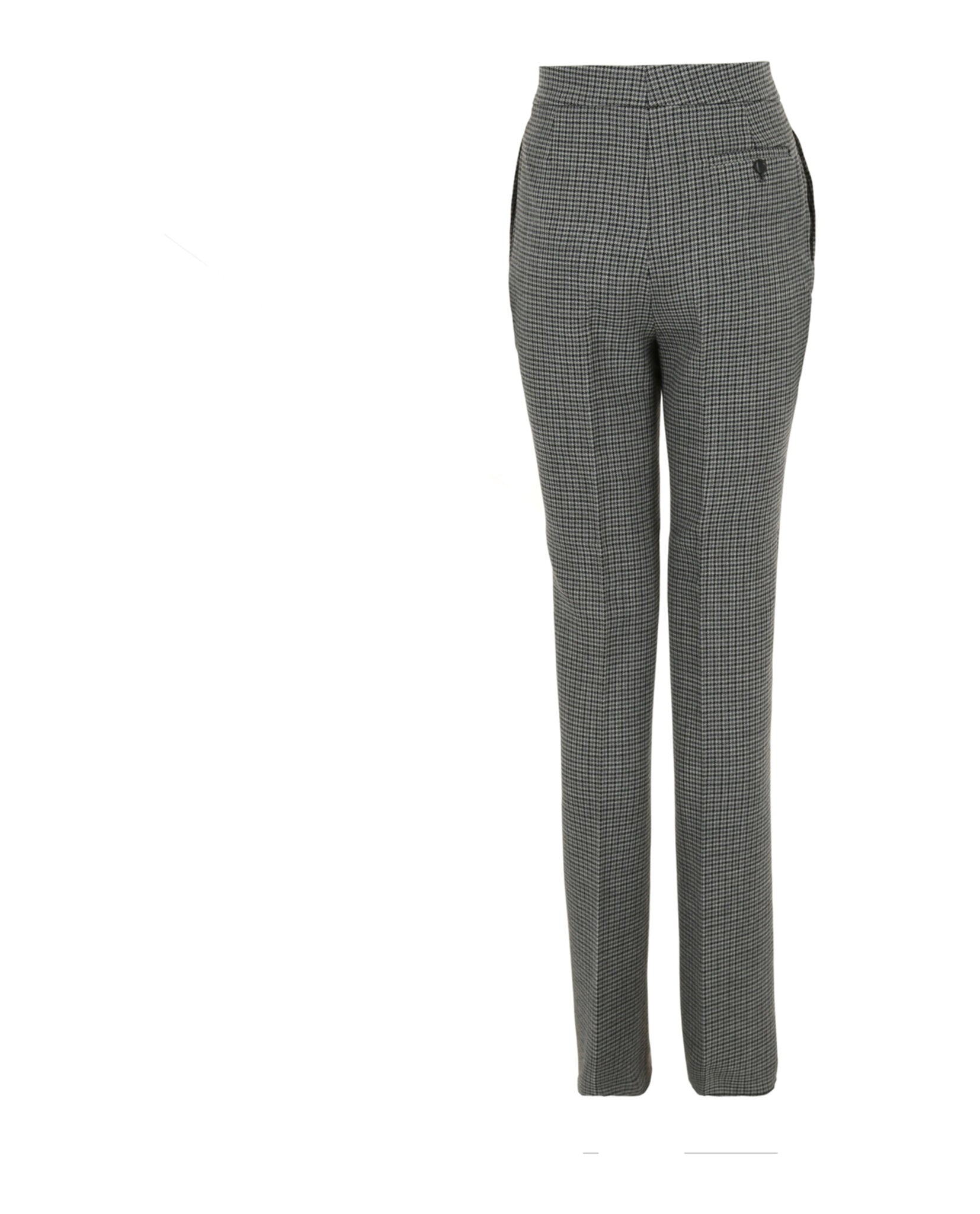 Ferragamo Womens Wool Houndstooth Trousers