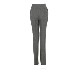 Ferragamo Womens Wool Houndstooth Trousers
