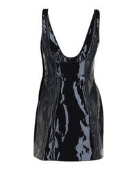 Ferragamo Womens Patent Leather Mini Dress