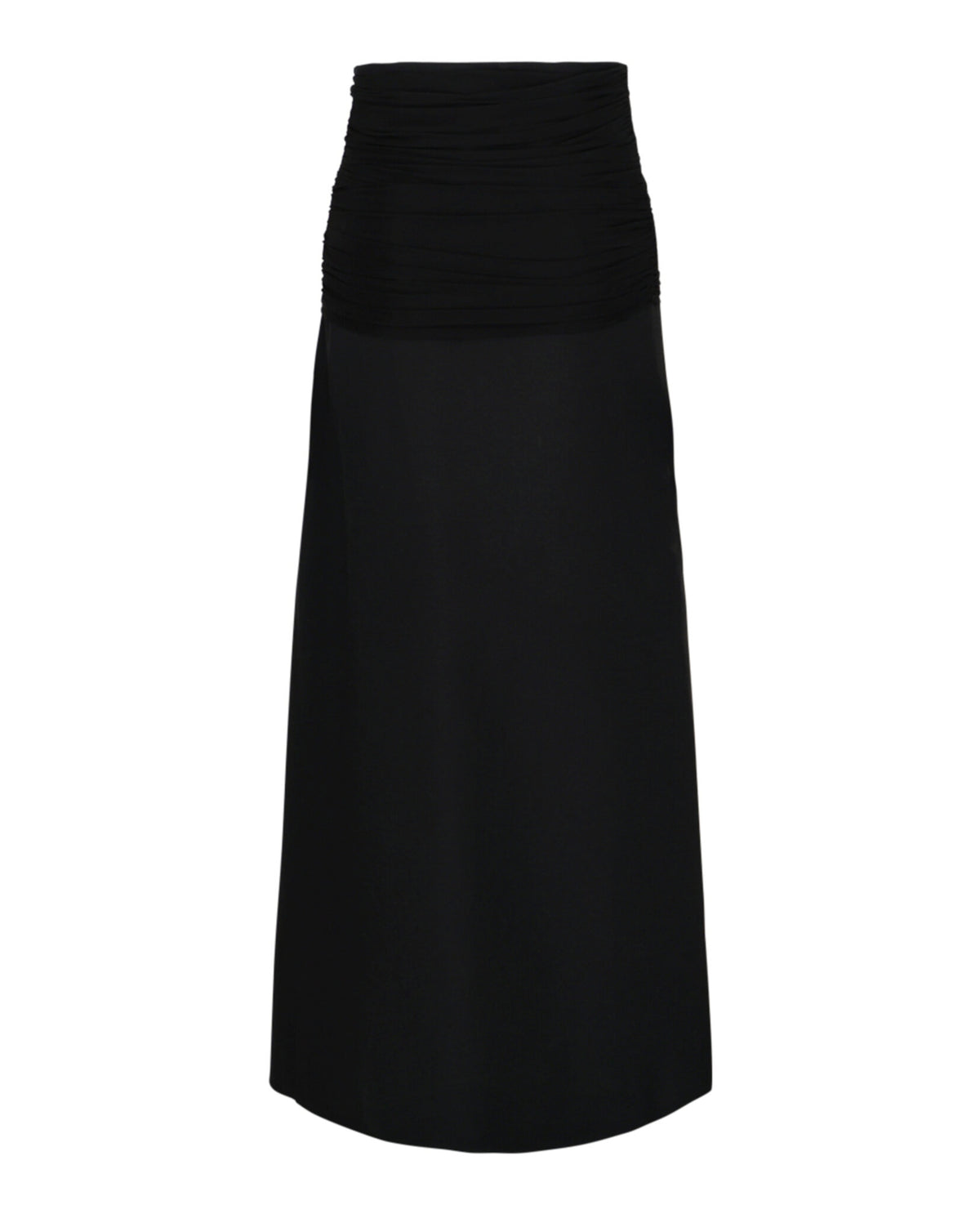 Ferragamo Womens Ruched Jersey-Waist Slit Hem Maxi Skirt