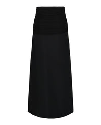 Ferragamo Womens Ruched Jersey-Waist Slit Hem Maxi Skirt