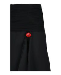 Ferragamo Womens Ruched Jersey-Waist Slit Hem Maxi Skirt