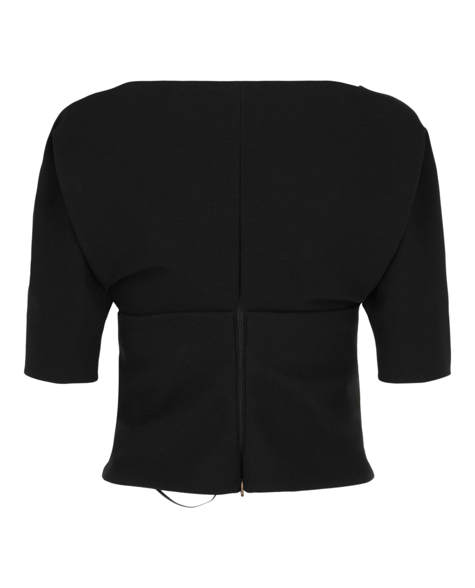 Ferragamo Womens Layered Wool-Blend Blouse