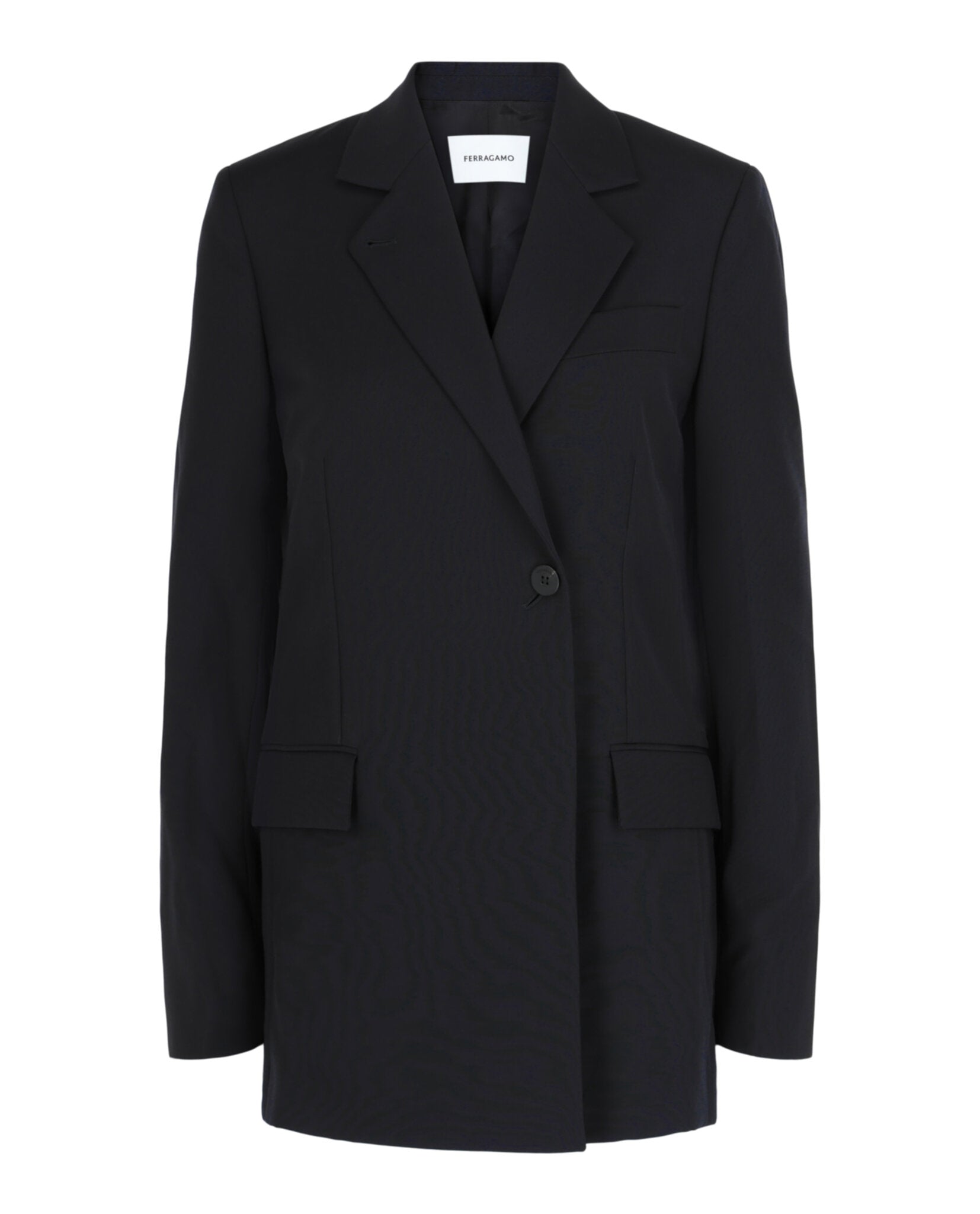 Ferragamo Womens Single-Breasted Wool Blazer