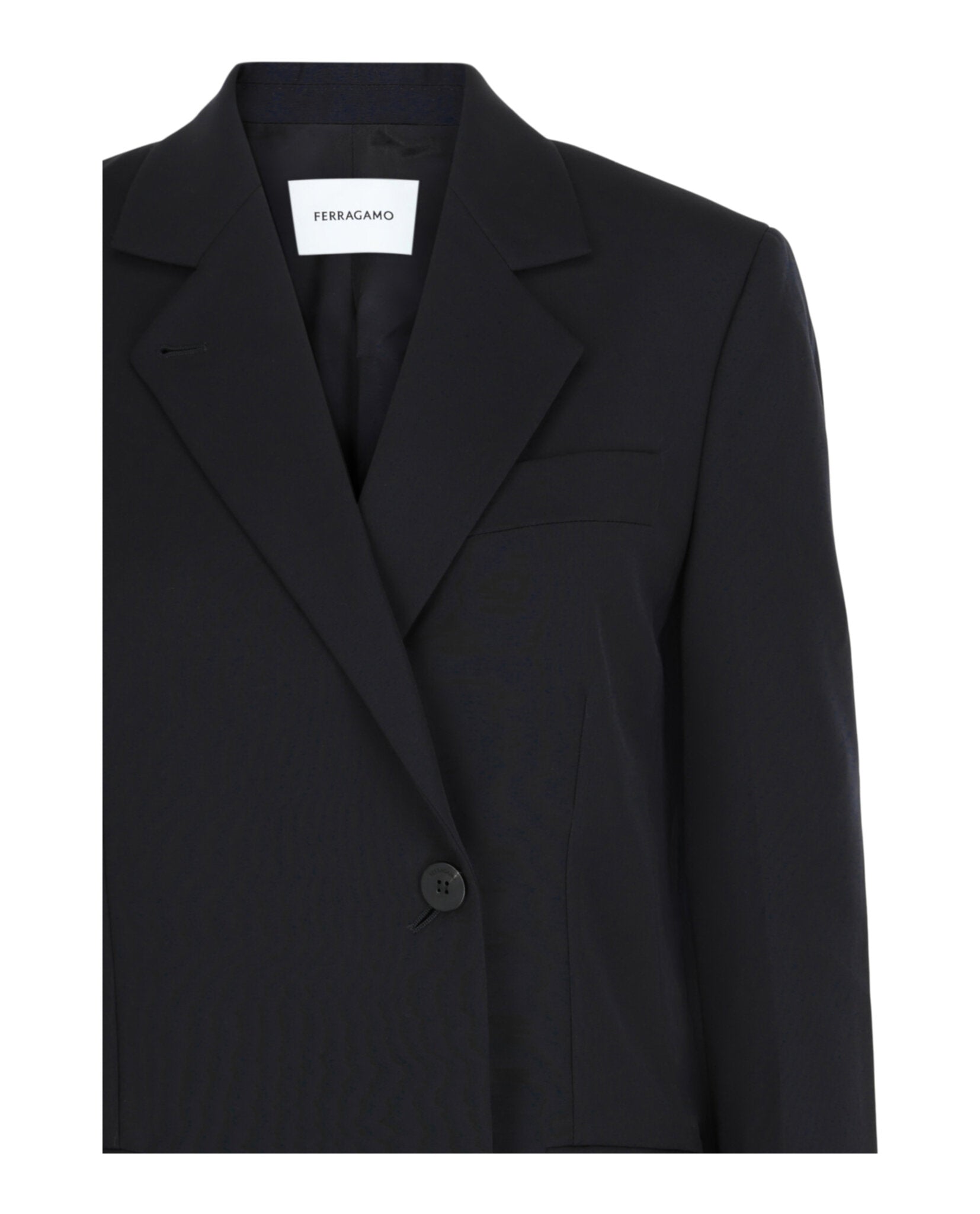 Ferragamo Womens Single-Breasted Wool Blazer