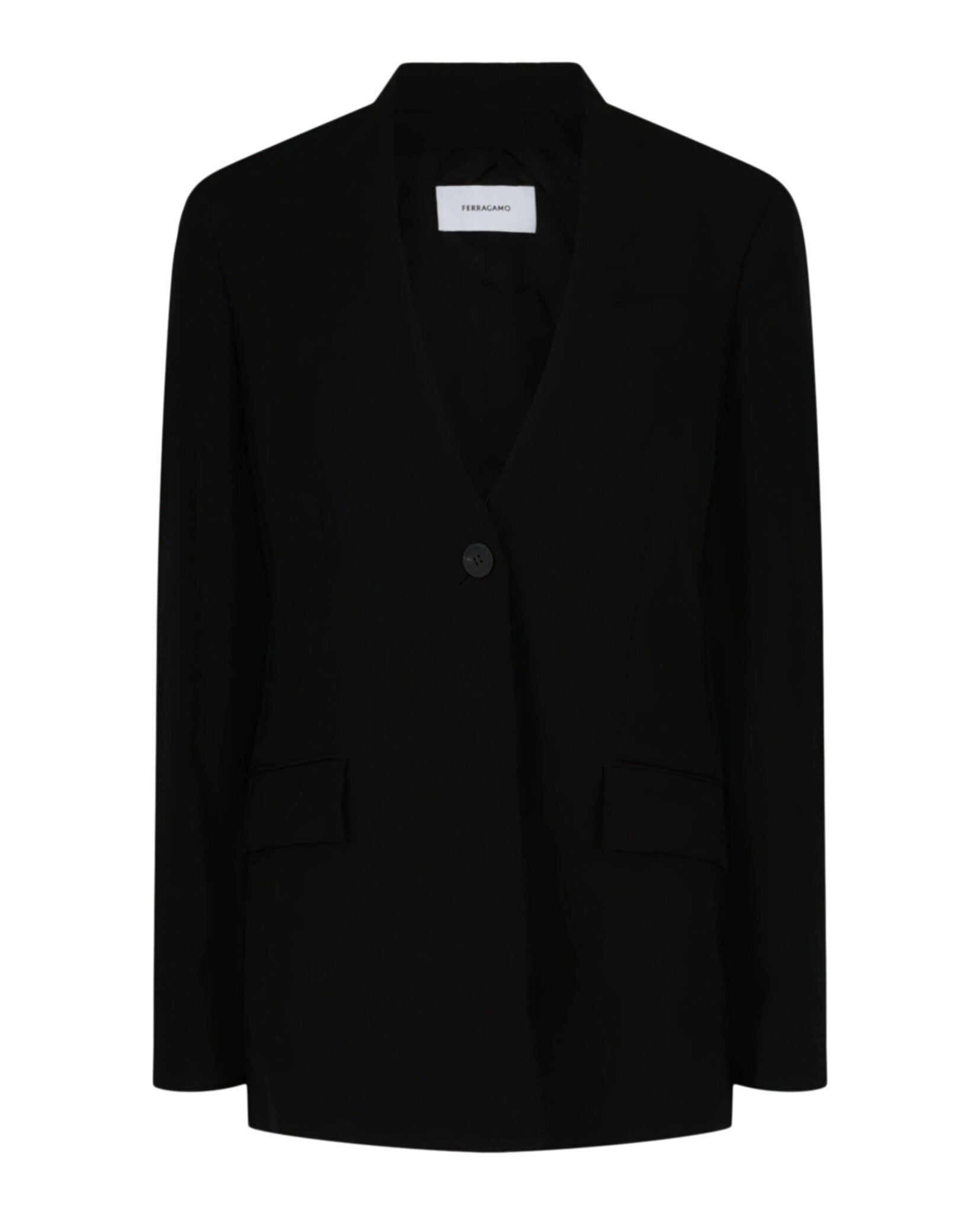 Ferragamo Womens Single-Breasted Wool Blazer