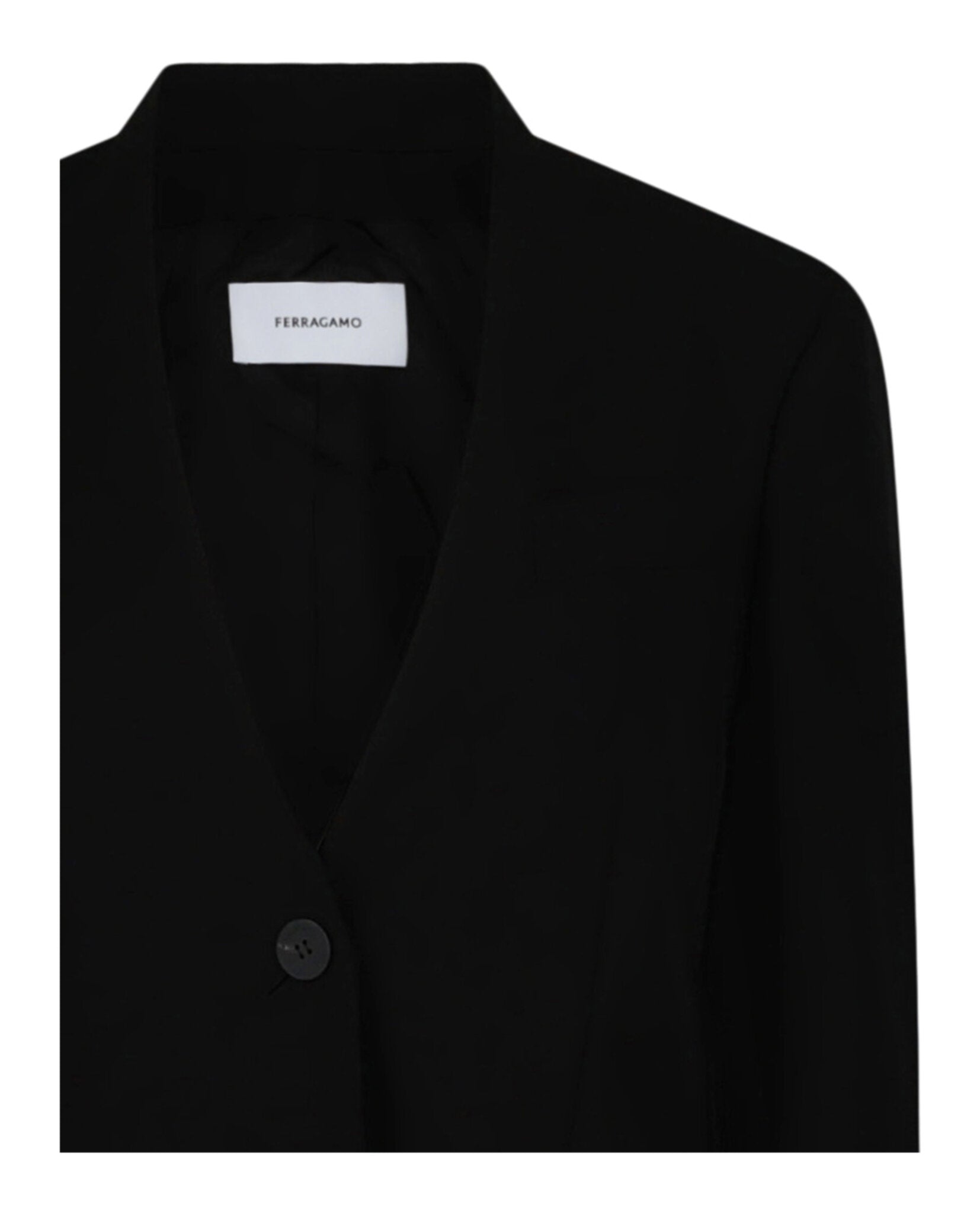 Ferragamo Womens Single-Breasted Wool Blazer