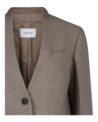 Ferragamo Womens Single-Breasted Wool Blazer