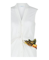 Ferragamo Womens Twisted Belt Midi Dress