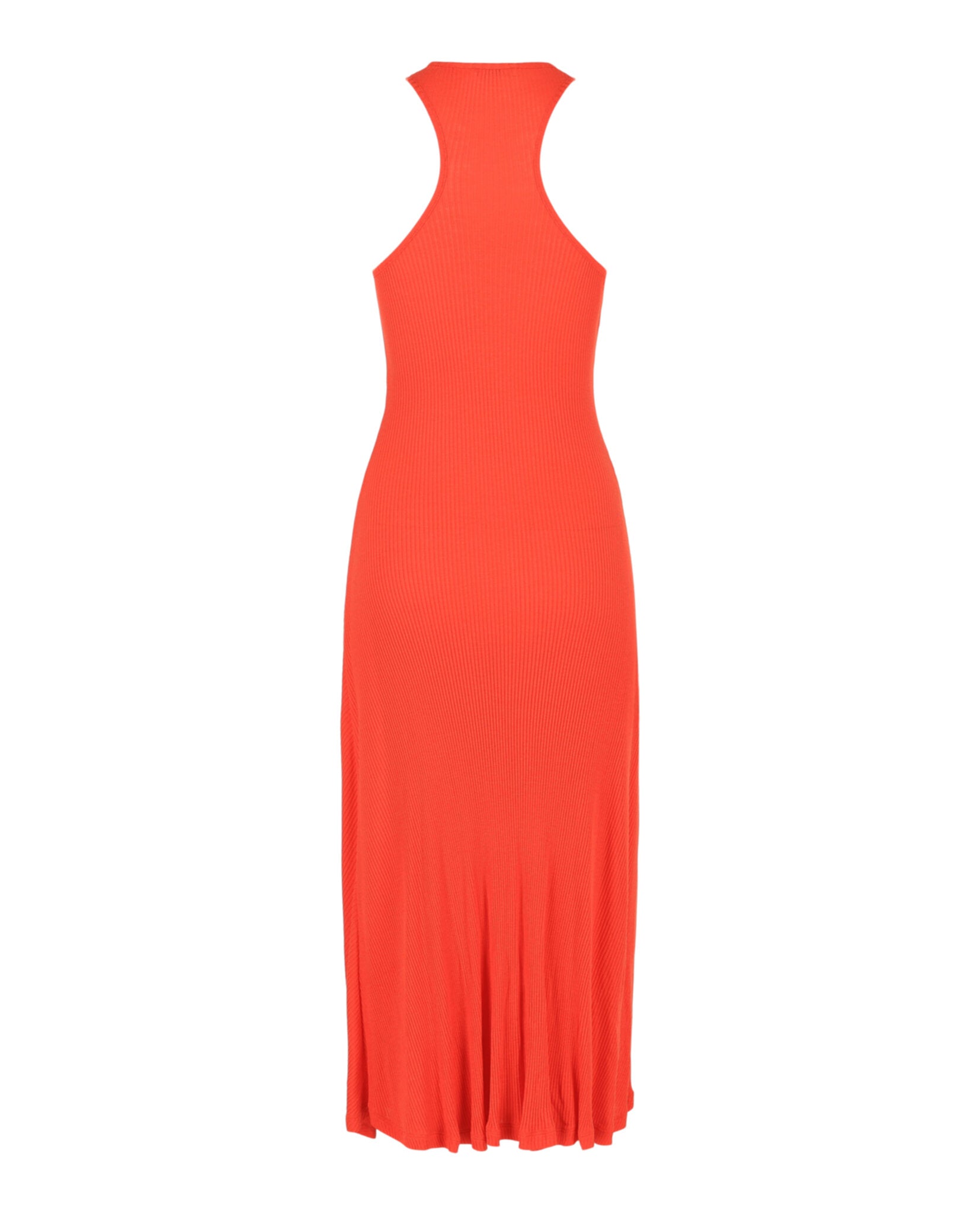 Ferragamo Womens Sleeveless Ribbed Maxi Dress