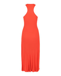 Ferragamo Womens Sleeveless Ribbed Maxi Dress