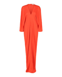 Ferragamo Womens V-Neck Maxi Dress