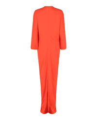 Ferragamo Womens V-Neck Maxi Dress