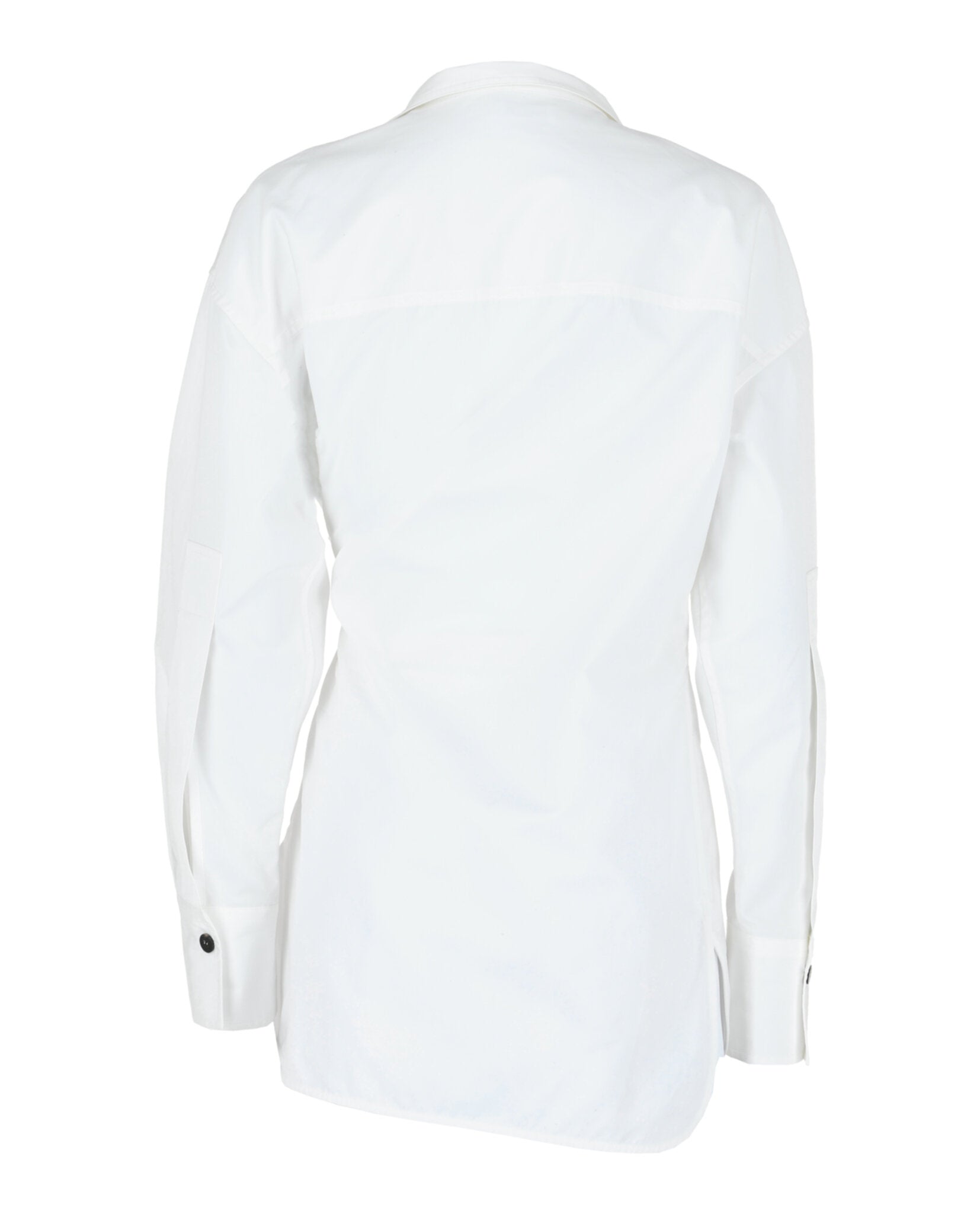 Ferragamo Womens Asymmetric Cotton Dress Shirt