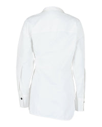Ferragamo Womens Asymmetric Cotton Dress Shirt