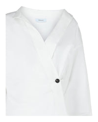 Ferragamo Womens Asymmetric Cotton Dress Shirt