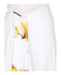 Ferragamo Womens Asymmetrical Draped Skirt