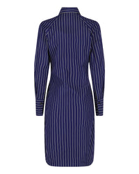 Ferragamo Womens Pinstriped Shirt Dress