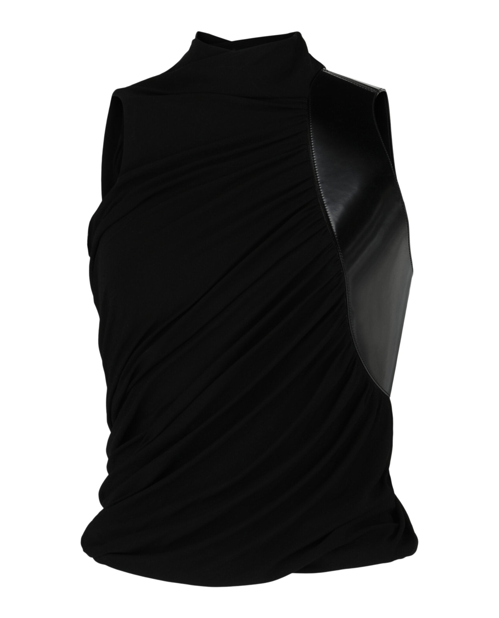 Ferragamo Womens Panelled Draped Top