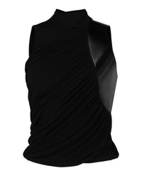 Ferragamo Womens Panelled Draped Top