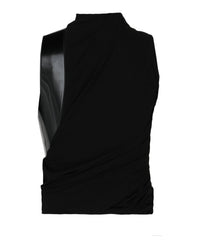 Ferragamo Womens Panelled Draped Top