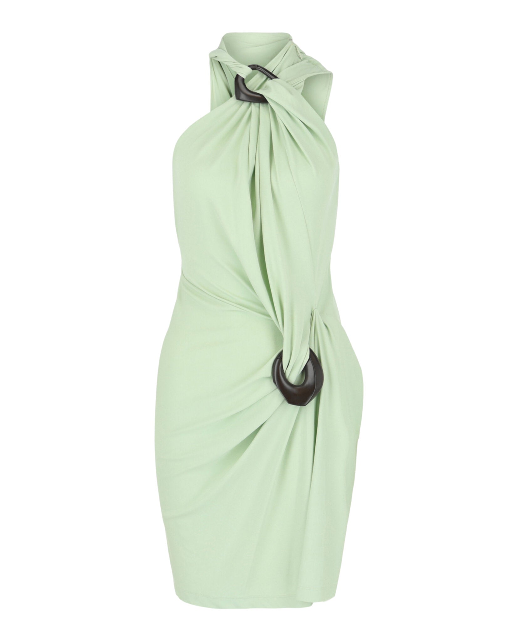 Ferragamo Womens Asymmetrical Gathered Dress