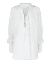 Ferragamo Womens Silk-Blend Tunic Top
