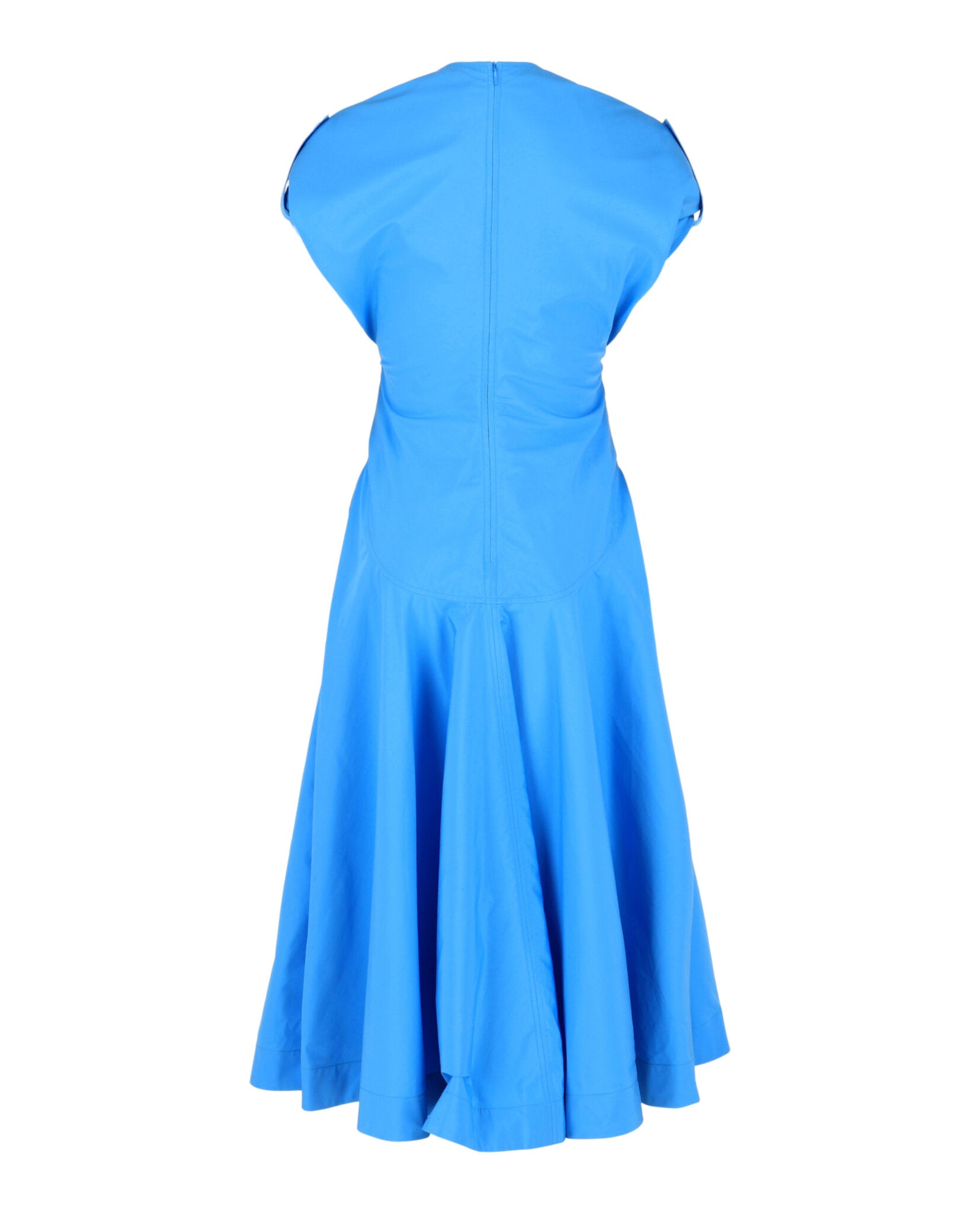 Ferragamo Cotton Poplin Midi Dress 36 / Light Blue