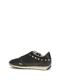Valentino Garavani Men Stud Up Sneakers In Leather And Nylon