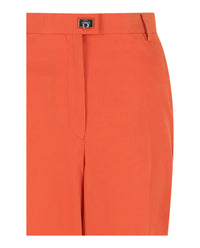 Ferragamo Womens Gancini-Plaque Straight-Leg Trousers