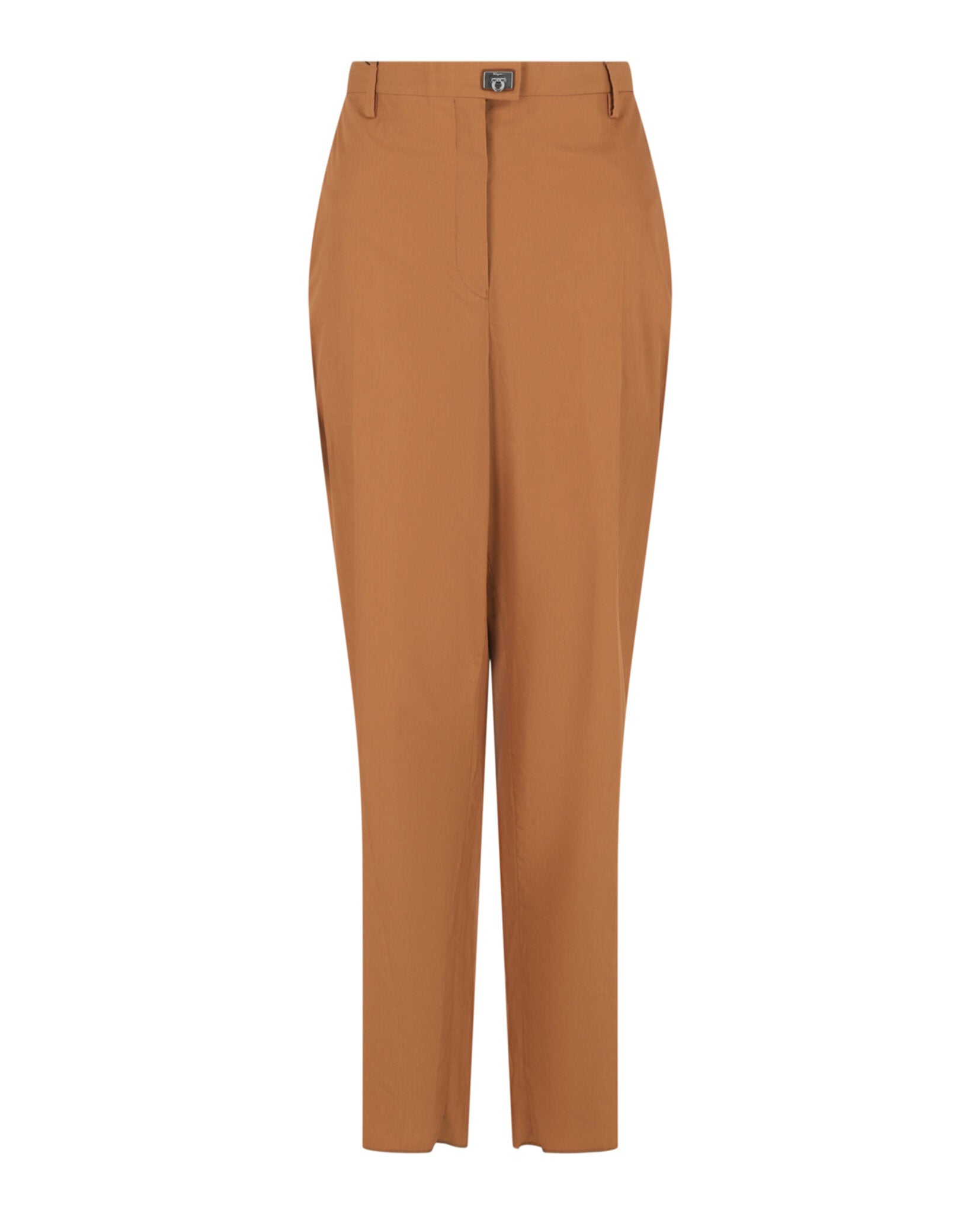 Ferragamo Ferragamo Womens Creased Cropped Trousers