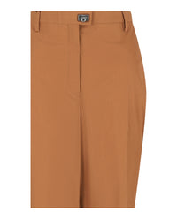 Ferragamo Ferragamo Womens Creased Cropped Trousers