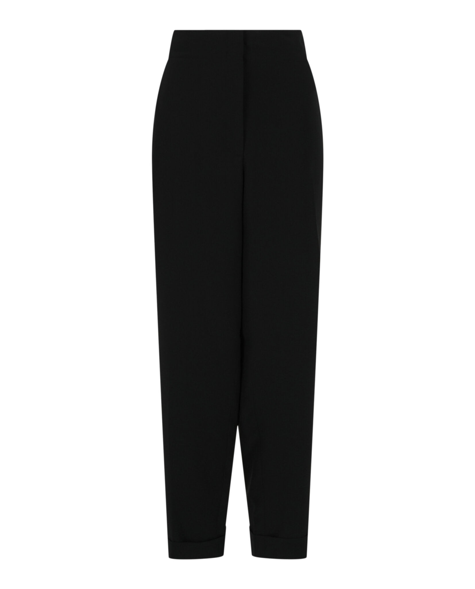 Ferragamo Womens Cuffed Wide-Leg Trousers