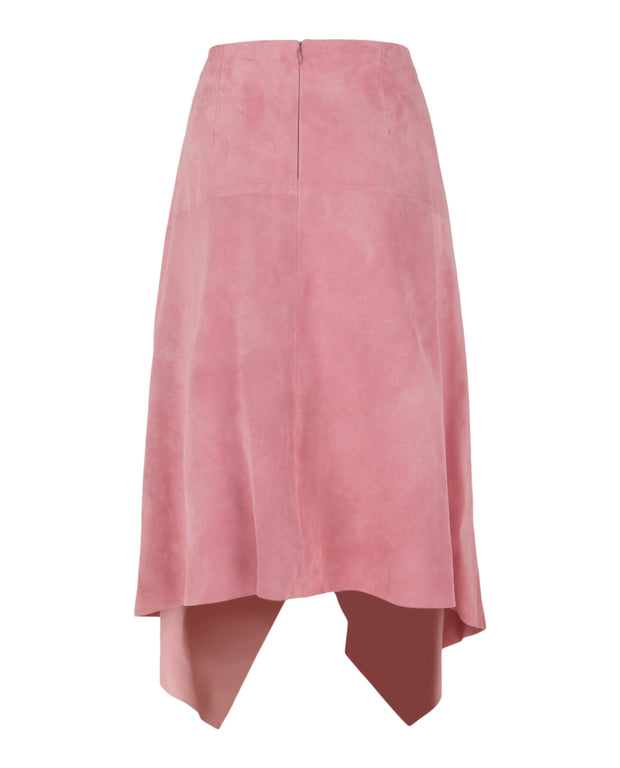 Ferragamo Womens Suede Handkerchief Skirt