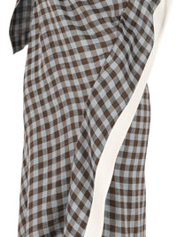 Loewe Women Dress In Viscose And Linen Blend