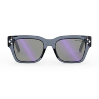 Dior Dior Sunglasses Square Full Rim, Translucent Blue Frame and Purple Mirrored Lens CDDIAMONDS230G7