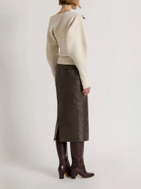 Alberta Ferretti Women Leather Skirt